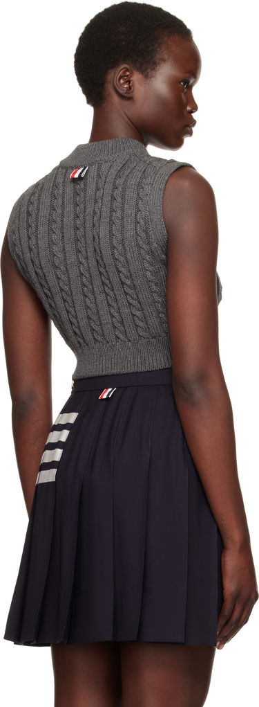 Suknja Thom Browne Cable Cropped V-Neck Vest Plava | FKV202A-Y1024, 2