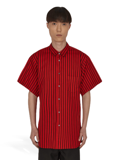 Košulja Comme des Garçons Stripe Shortsleeve Shirt Crvena | FI-B022 1