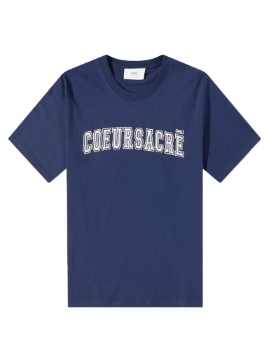 Majica kratkih rukava AMI Coeur Sacre Tee Tamnoplava | HTS009-726-491