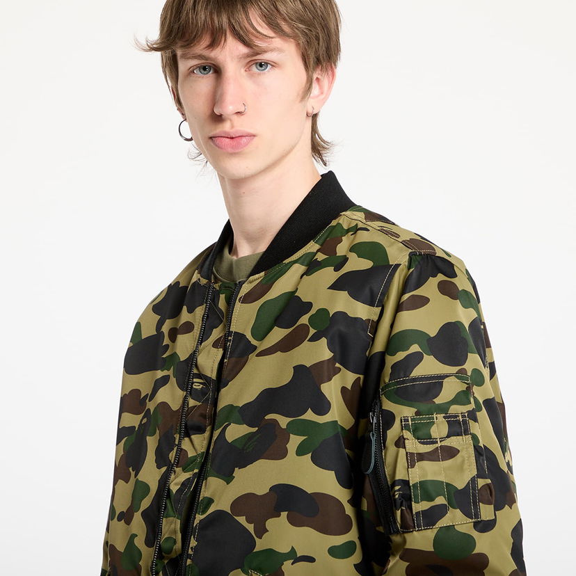 Bomber jakna BAPE A BATHING APE 1st Camo Shark MA-1 Jacket Zelena | 001HJL301003MGRN