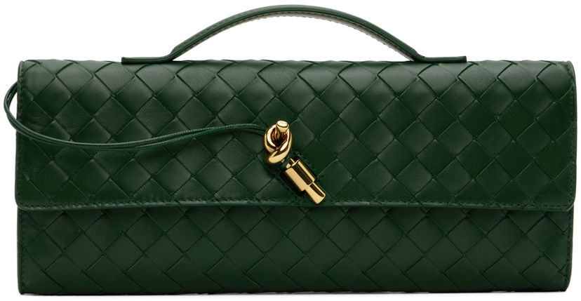 Ručna torbica Bottega Veneta Green Long Andiamo Bag Zelena | 741511 VCPP3