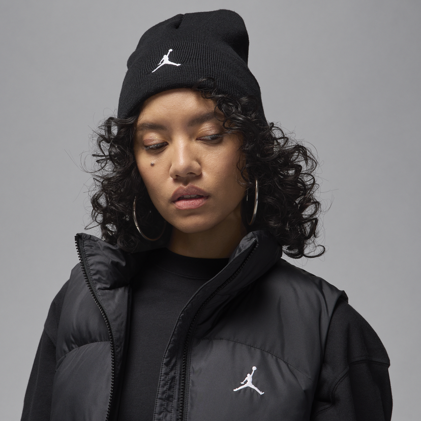 Kapica Jordan Peak Satin-Lined Beanie Crna | HJ3224-010