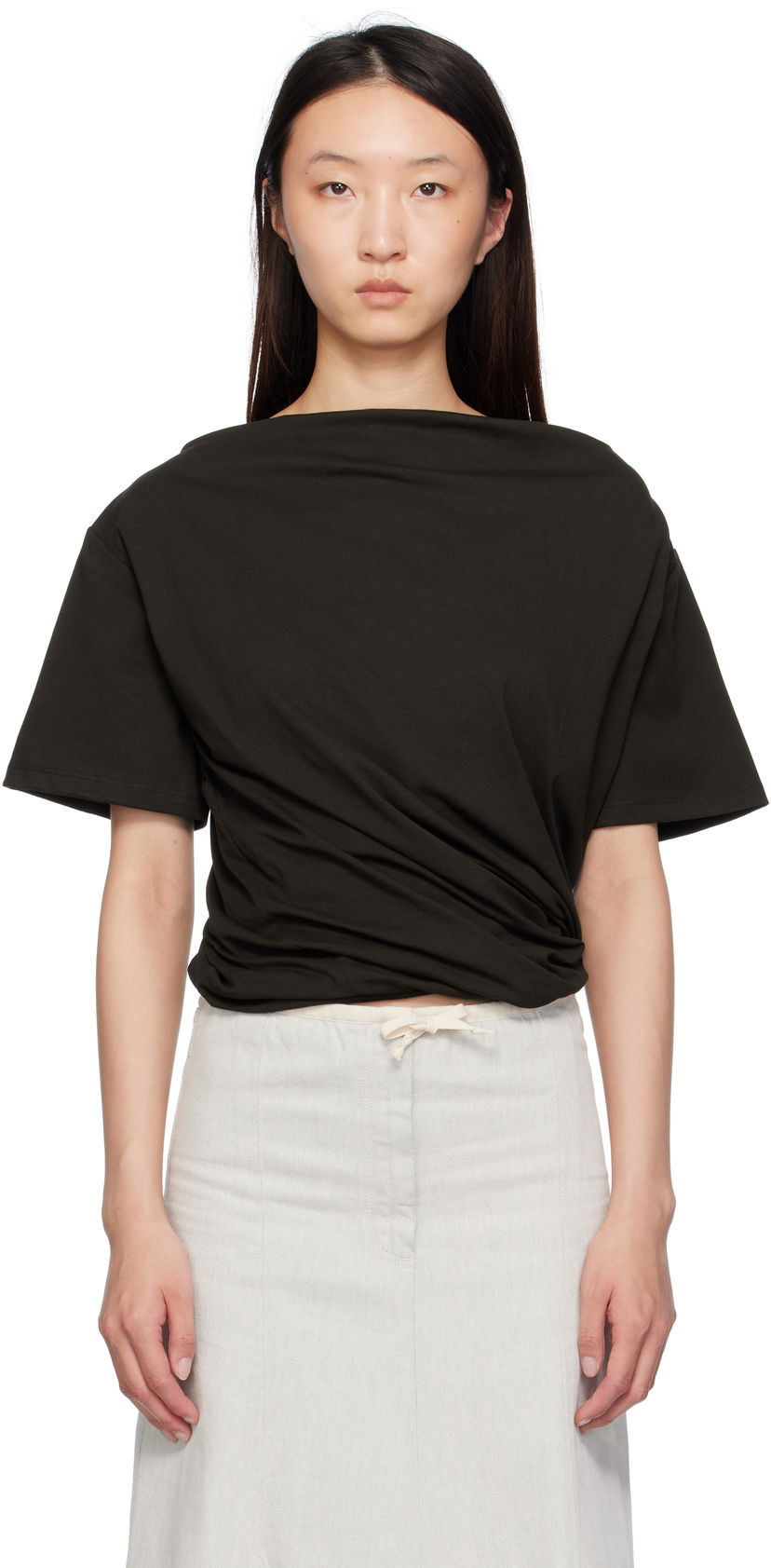Majica kratkih rukava Baserange Baserange Turn T-Shirt Crna | TOTUS-RC-SU25