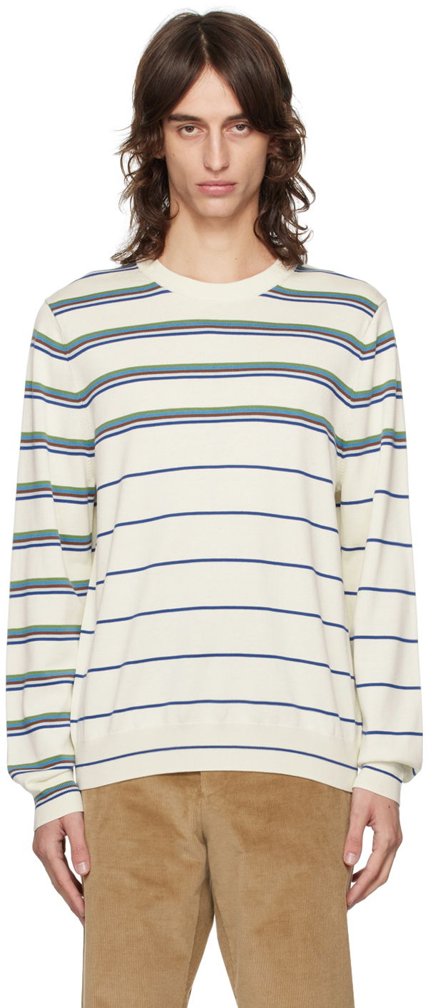 Džemper Paul Smith Paul Smith Striped Sweater Bijela | M1R-893Y-N02423-04