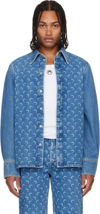 Marine Serre Moon Laser Denim Shirt