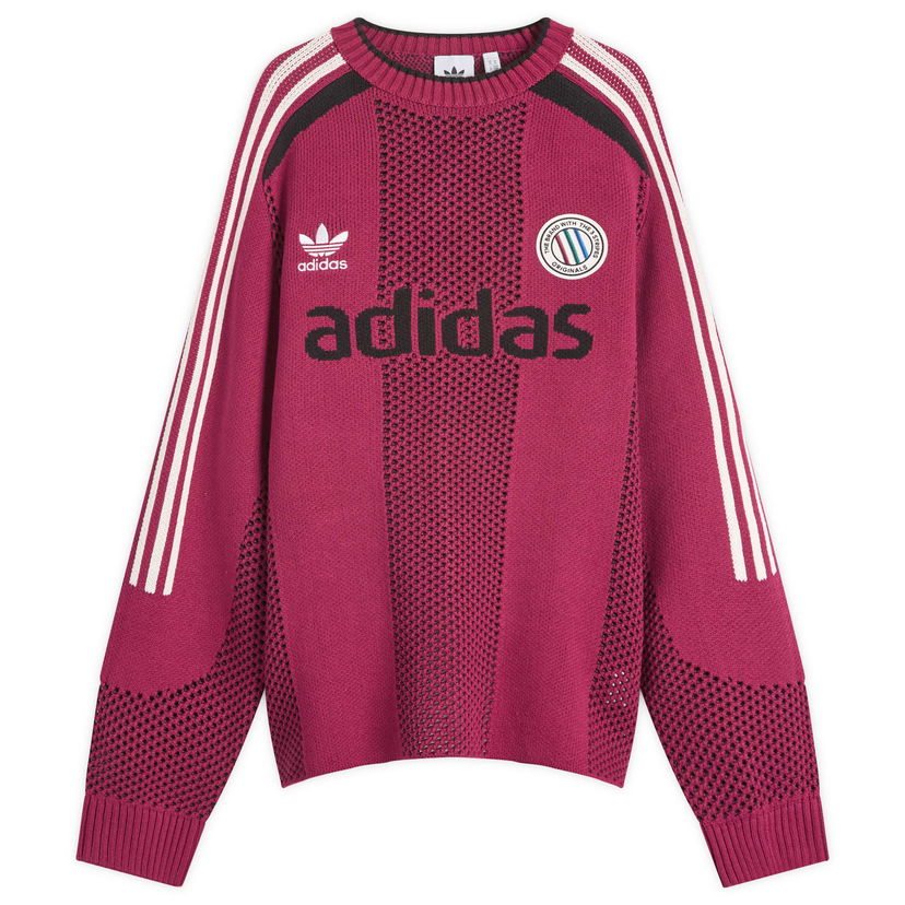 Džemper adidas Originals Adidas Adicolor Pullover Knit Tamnocrvena | KQ5086