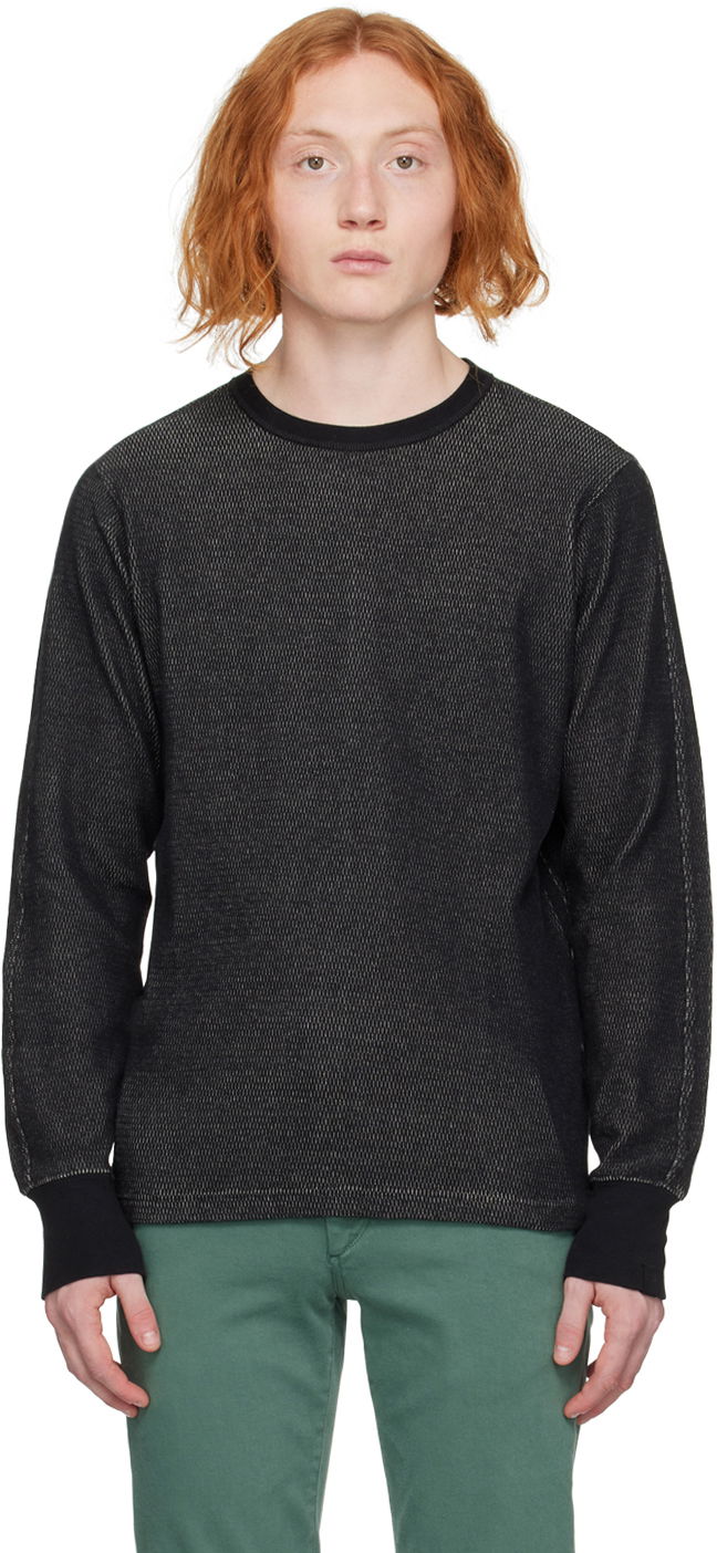 Džemper rag & bone Rag & Bone Collin Long Sleeve T-Shirt Crna | MBC22HT026JQ26