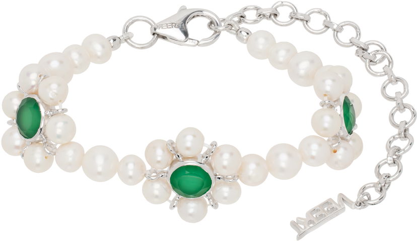 Narukvica VEERT Trio Flower Pearl Bracelet Metalik | JLG0016-WG