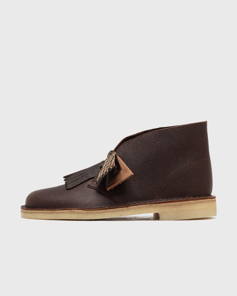 Tenisice i cipele Clarks Fringed Textured Leather Desert Boot Smeđa | 26183082