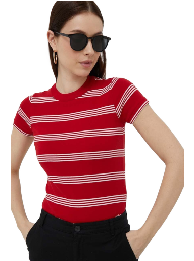 Majica kratkih rukava Polo by Ralph Lauren Stripe Tee Crvena | 211891520