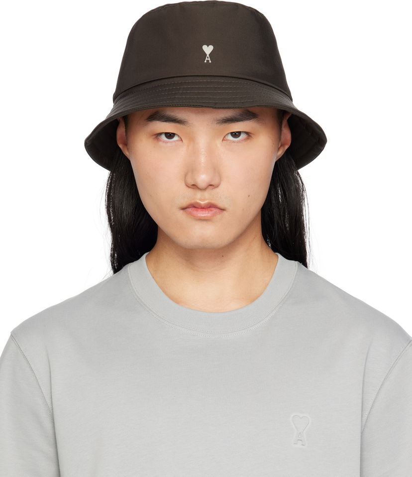 Šešir AMI Bucket Hat With Logo Smeđa | UHA241.PA0007