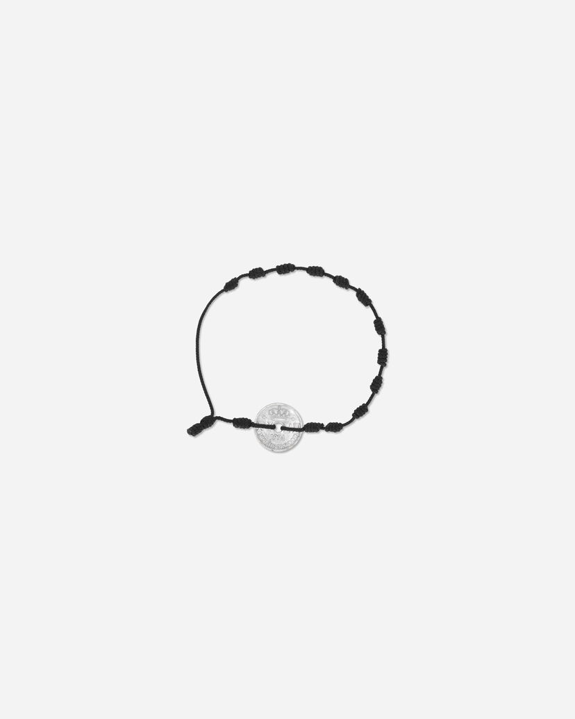 Narukvica Neighborhood Cord Coin Bracelet Crna | 251MYNH-AC02 BK