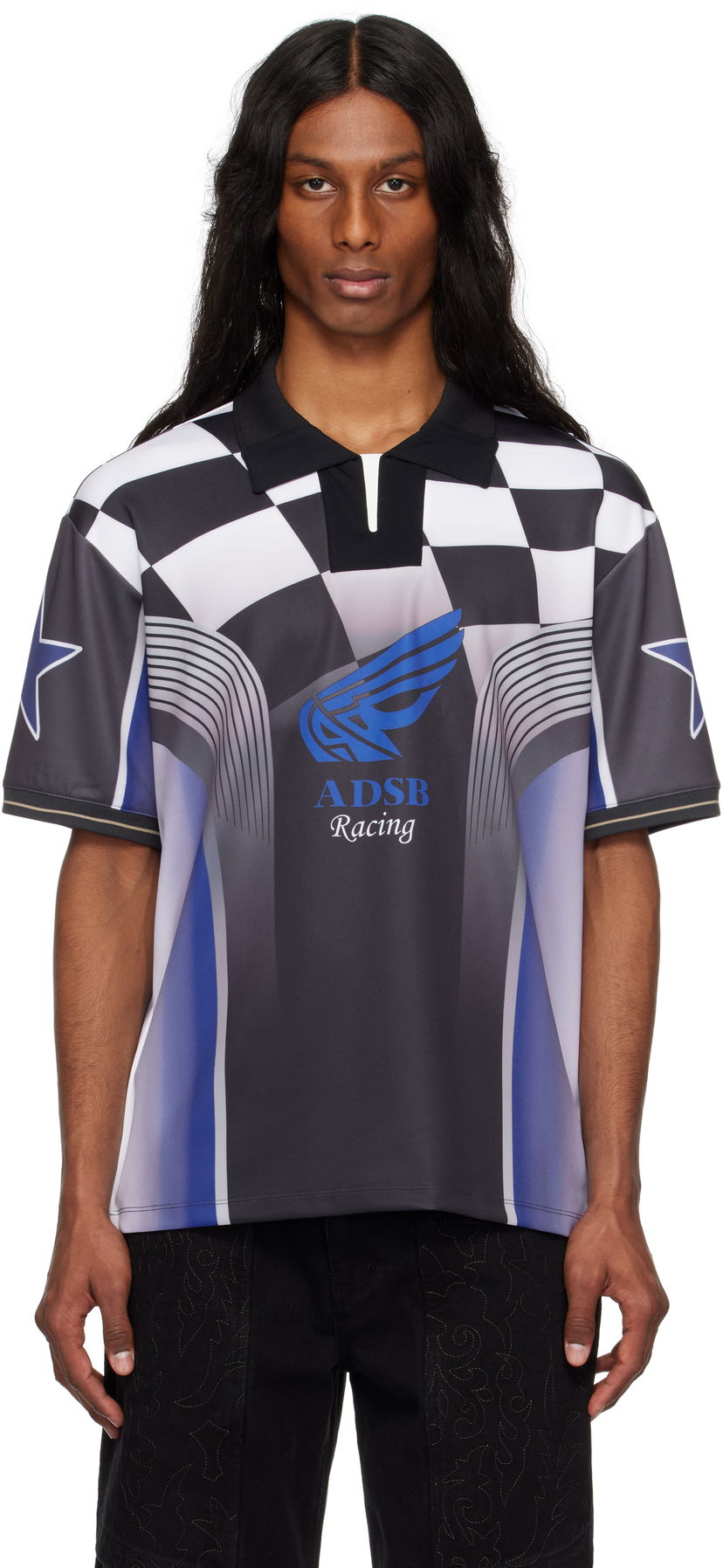 Dres Andersson Bell Andersson Bell Checkerboard Racing Polo Crna | atb1298m