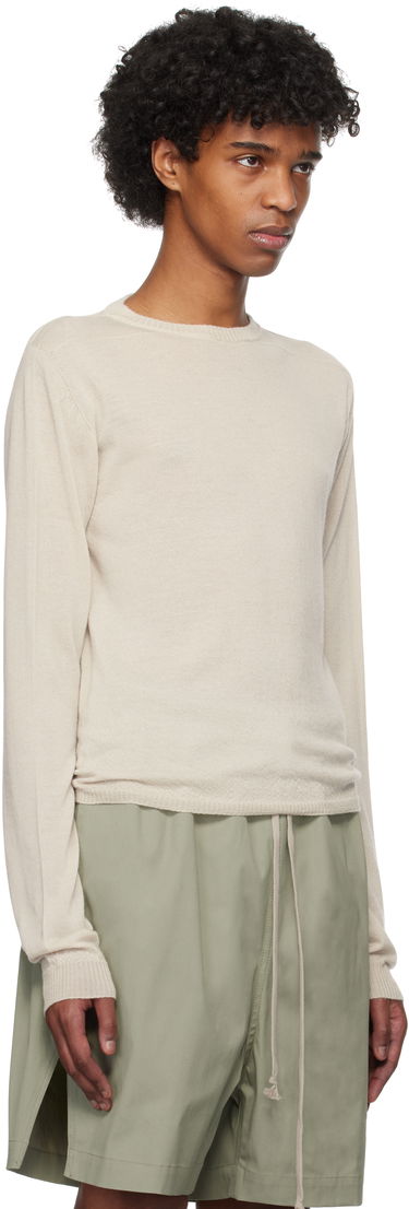 Džemper Rick Owens Rick Owens Hollywood Cropped Level Biker Sweater Bež | RU01E5630 WS, 1