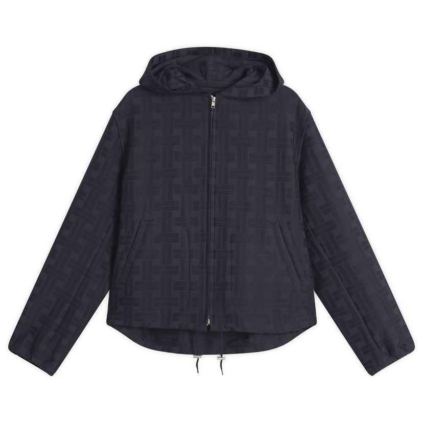 Vjetrovka KENZO Kenzo Weave Hooded Shirt, Size Large Tamnoplava | FF55CH5329JX-79