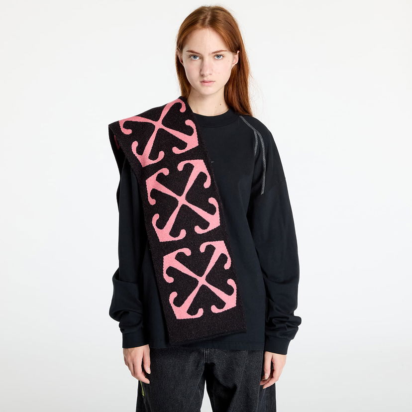 Šal Off-White Off-White Kids Arrow Diag Scarf Crna | OGMA001F24KNI0021030