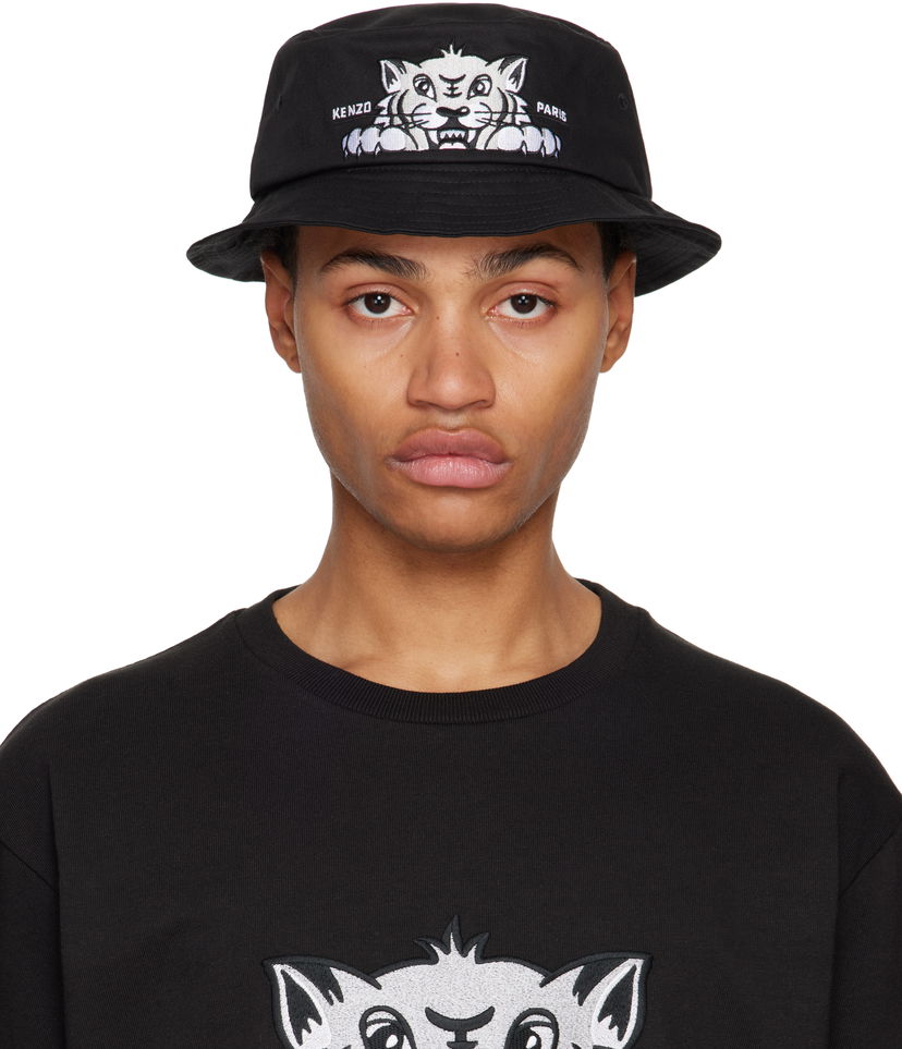 Šešir KENZO Logo Graphic Bucket Hat Crna | FF58AC624F46