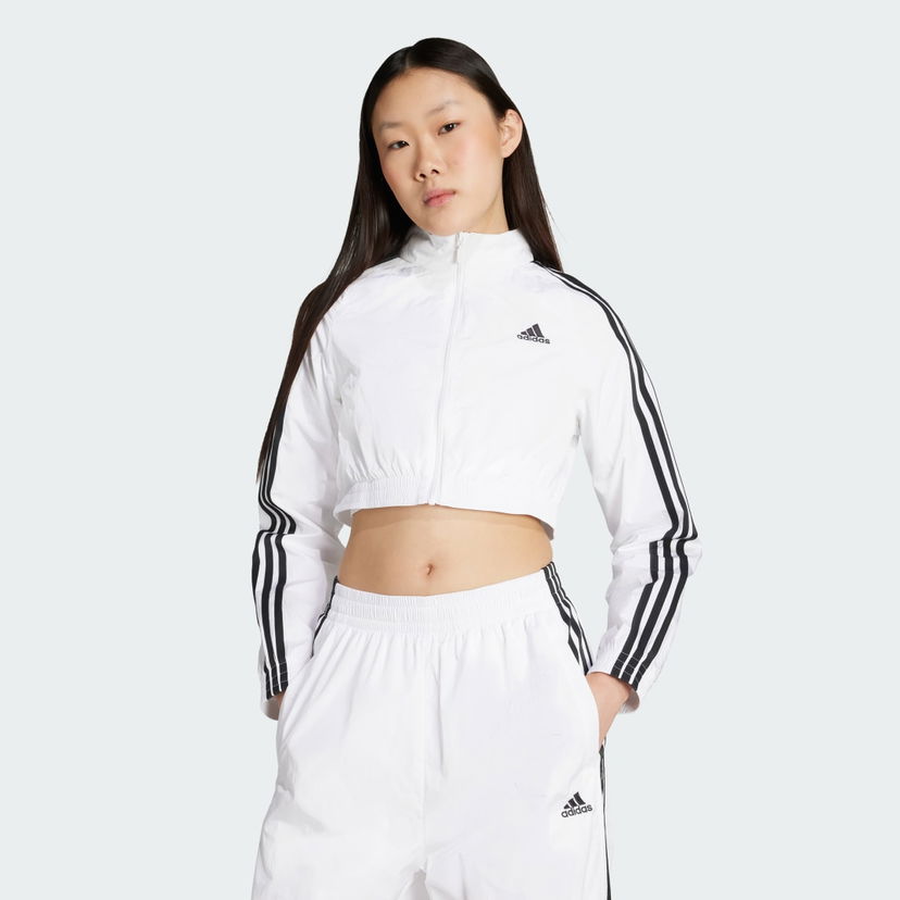 Vjetrovka adidas Performance Teamgeist Adicolor Cropped Track Jacket Bijela | JZ8275