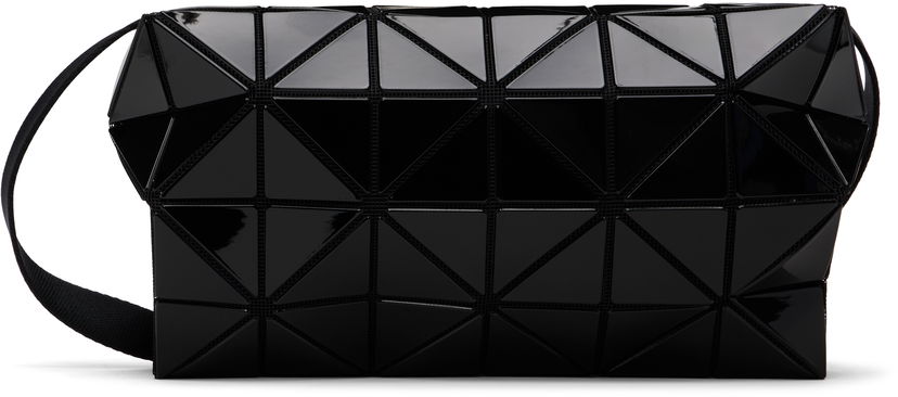 Torba za rame BAO BAO ISSEY MIYAKE Glossy Triangular Panel Carton Shoulder Bag Crna | BB58AG422