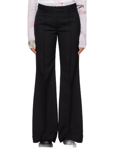 Hlače Acne Studios Flared Trousers Crna | AK0684-