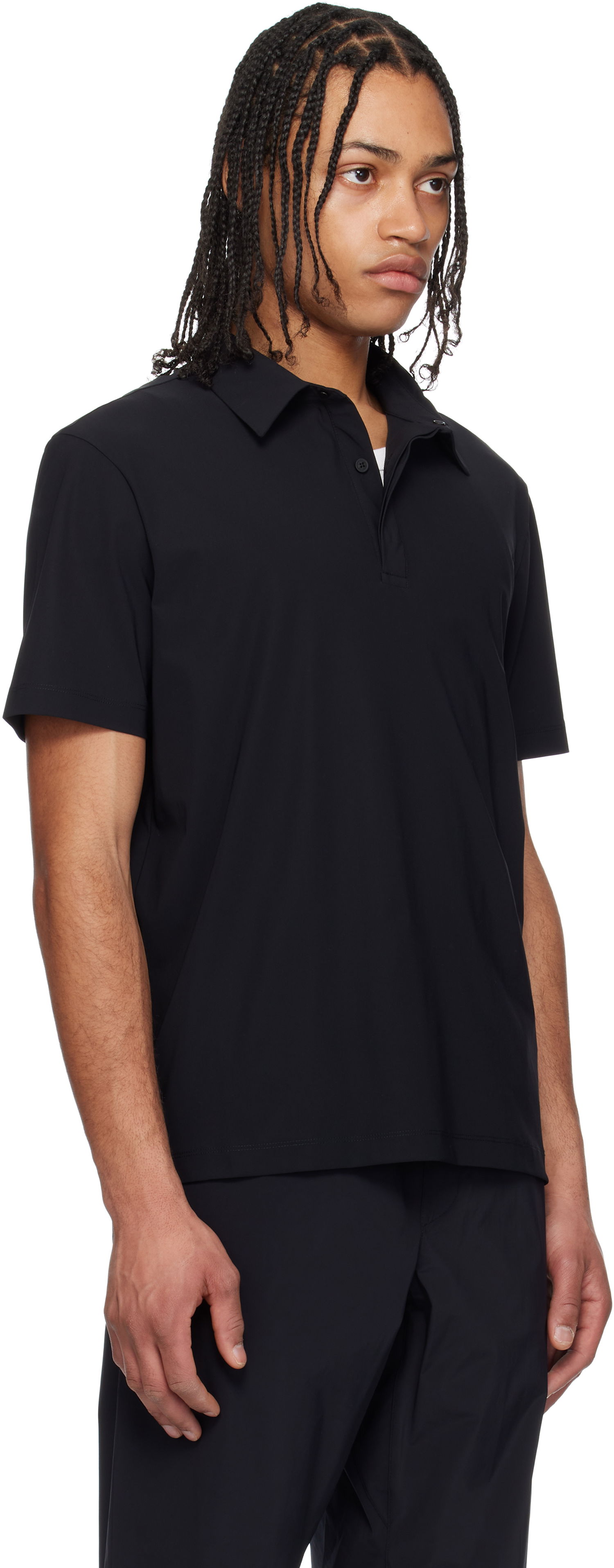 Polo majica Moncler Moncler Black Logo Patch Polo Crna | K10918A00010829JP, 1