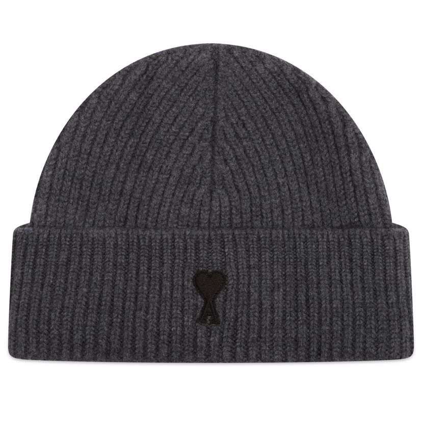 Kapica AMI AMI Paris Merino Wool Beanie Siva | H25UBO006-018-0504H25