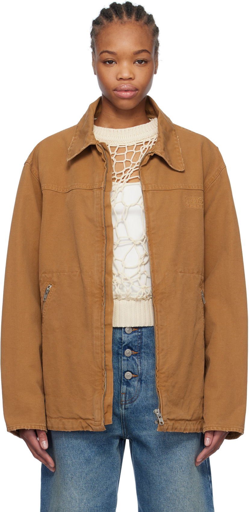 Jakna Maison Margiela MM6 Maison Margiela Canvas Jacket Smeđa | SH0AM0048 M35249