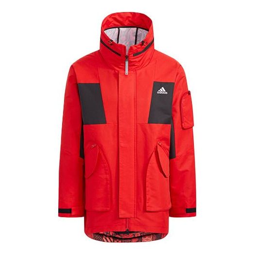 Parka adidas Originals Fleece Stay Warm Colorblock Hooded Jacket Crvena | HC0276, 0