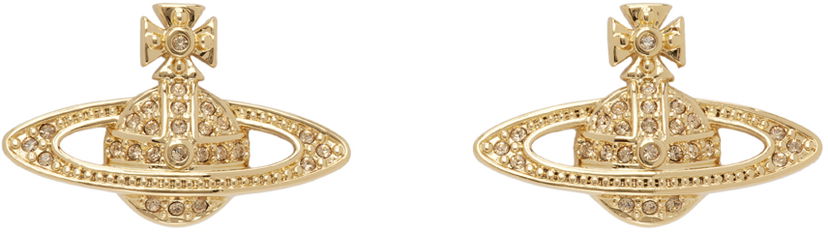 Naušnice Vivienne Westwood Mini Bas Relief Earrings Bež | 62020033-02R121-CN