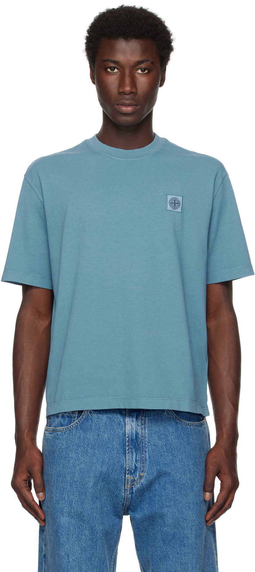 Majica kratkih rukava Stone Island Stone Island Organic Cotton 'Fissato' T-Shirt Plava | K2S15 2100025 S0115