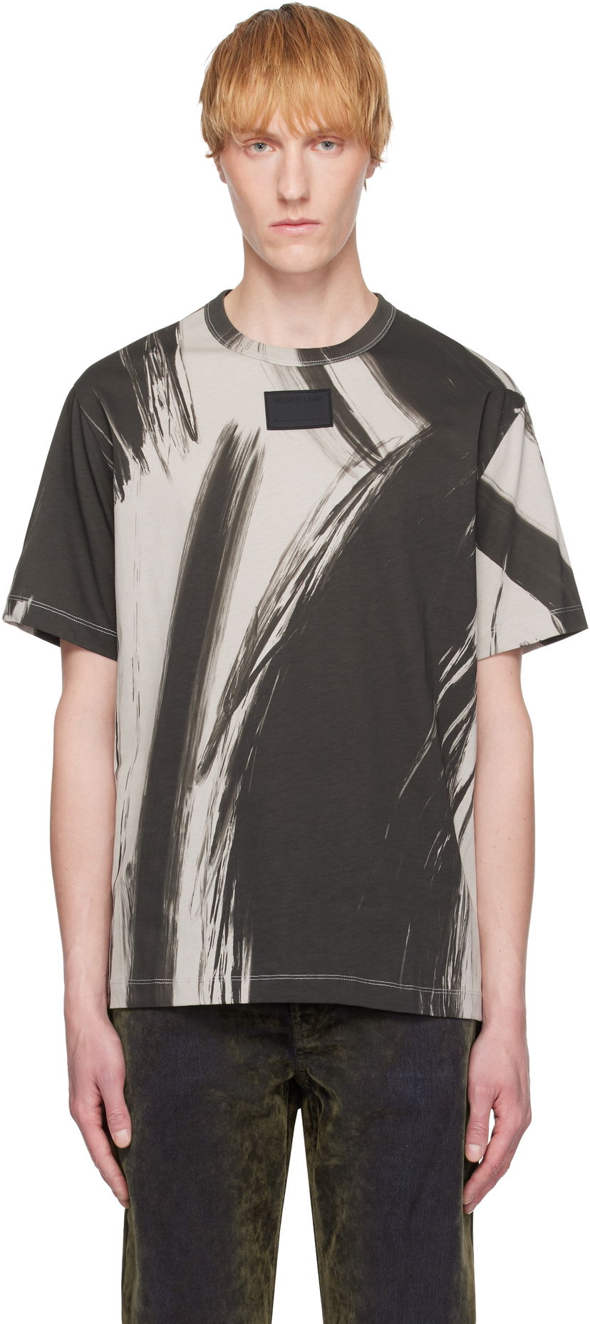 Majica kratkih rukava Helmut Lang Helmut Lang Feather Print T-Shirt Siva | P02HM505