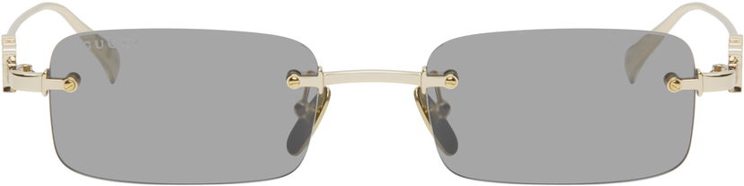 Sunčane naočale Gucci Gucci 'Gucci' Block Rectangular Sunglasses Metalik | GG1808S-003