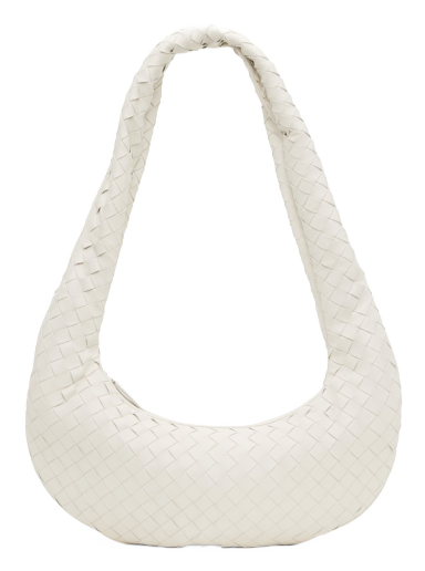 Torba za rame Bottega Veneta Zip Bag Bijela | 755618 VCRL0
