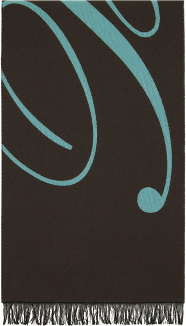 Šal Burberry Logo Wool Silk Scarf Gray / Blue Siva | 8079175, 0