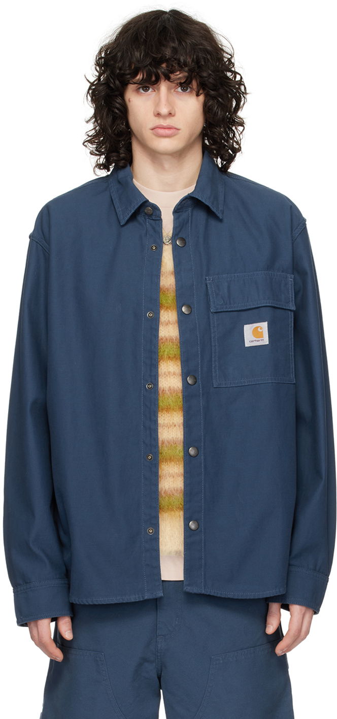 Košulja Carhartt WIP Workwear Button-Up Shirt Jacket Plava | I033443