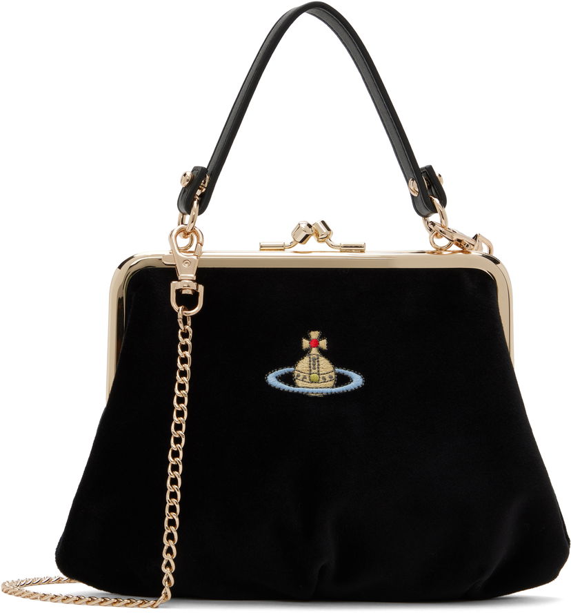 Ručna torbica Vivienne Westwood Granny Frame Bag Crna | 4B01000BW-W00ZL-