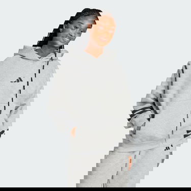 Dukserice adidas Performance 3-Stripes Hoodie with Drawstring Siva | JE0181, 0