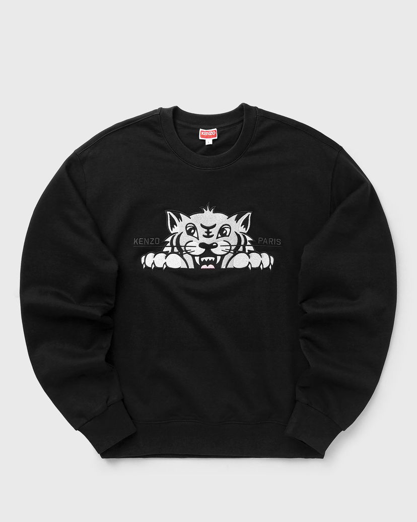 Dukserice KENZO Happy Tiger Embroidered Sweatshirt Crna | FF65SW2654MF.99J