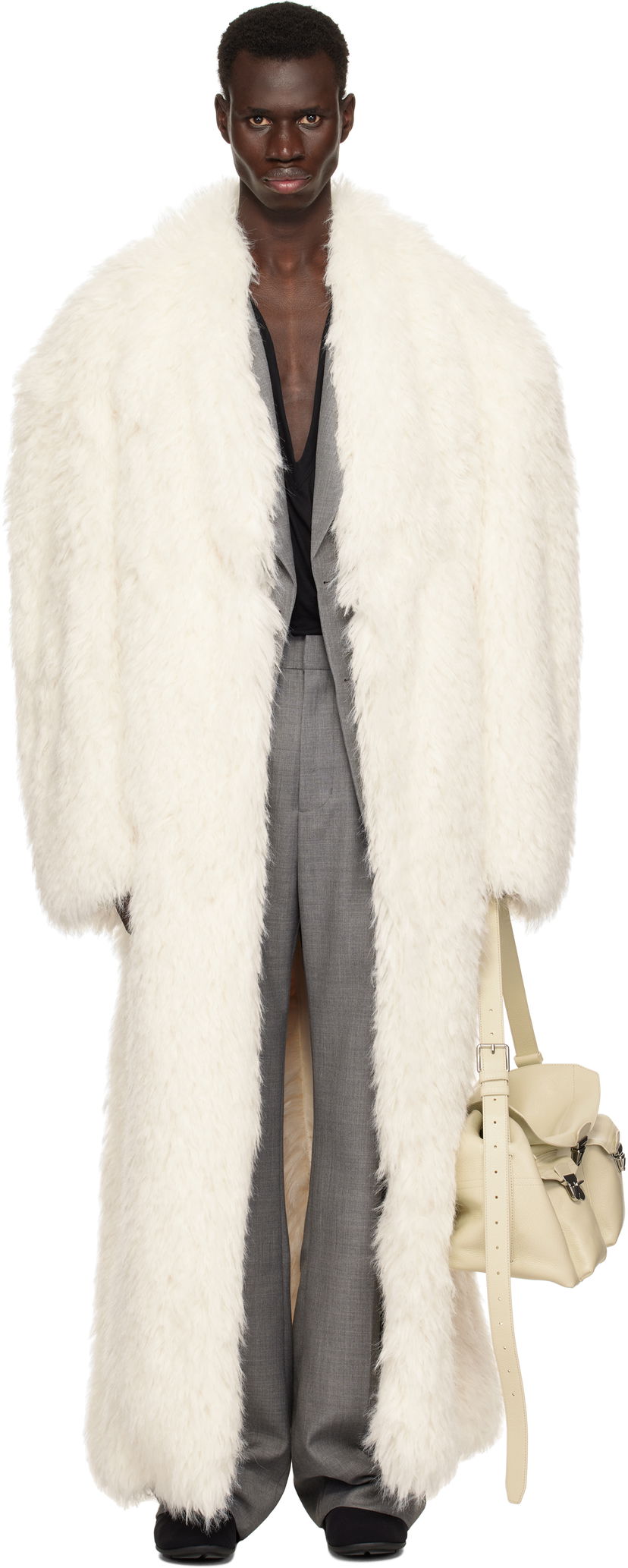 Kaputi Entire Studios Entire Studios Chrysalis Faux-Fur Coat Bijela | ES2688FR