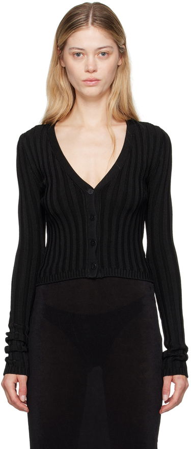 Džemper GUIZIO Guizio Slinky Rib Knit Cardigan Crna | P24108S023, 0