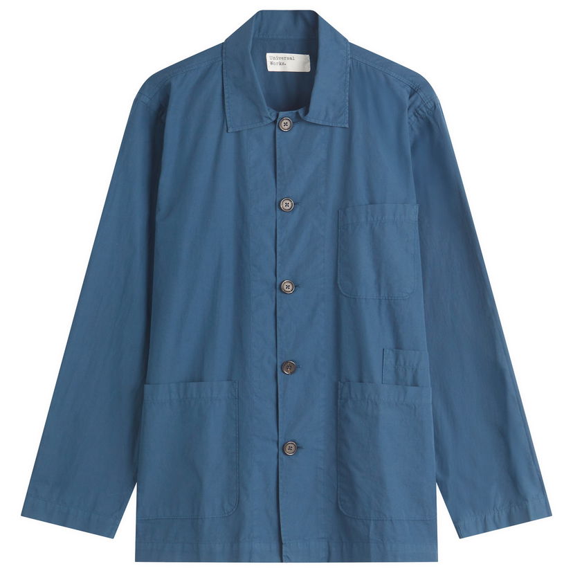 Košulja Universal Works Bakers Poplin Overshirt, Size Large Plava | 32678-NVY