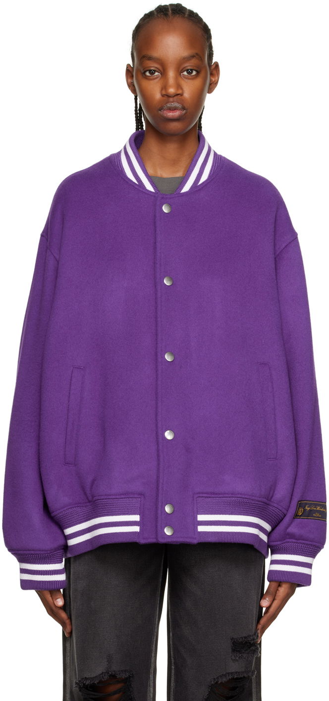 Bomber jakna We11done We11done Oversized Bomber Jacket Ljubičasta | WD-JP3-22-029-U-PP