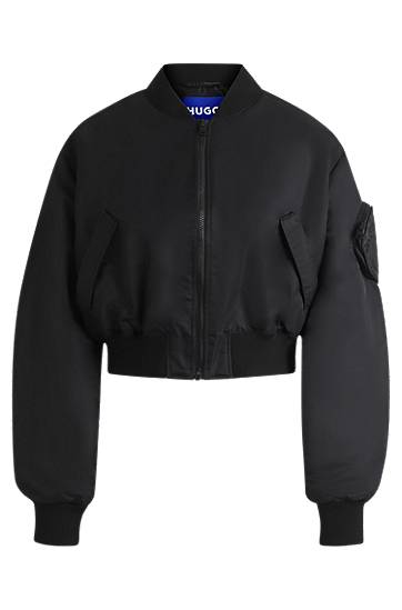 Bomber jakna BOSS HUGO Water-Repellent Bomber Jacket with Pocket Crna | 50542360
