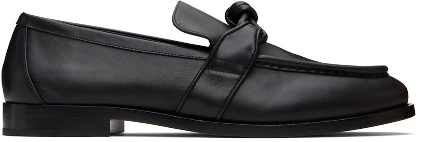 Tenisice i cipele Bottega Veneta Bottega Veneta Astaire Knotted Leather Loafers Crna | 796445V5DZ01000