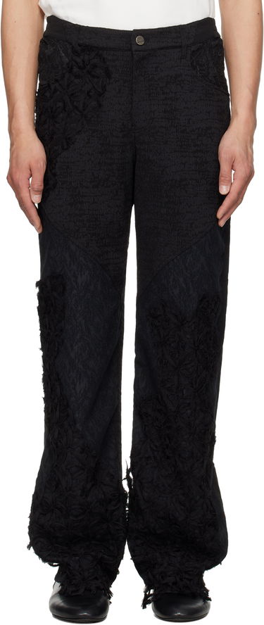 Hlače ADER ERROR ADER error Product. 90 Floral Appliqué Trousers Crna | BO01SSBT0106BK, 0