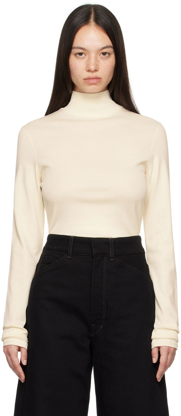 Džemper LEMAIRE Lemaire Ribbed Turtleneck Top Bež | TO1148 LJ1016