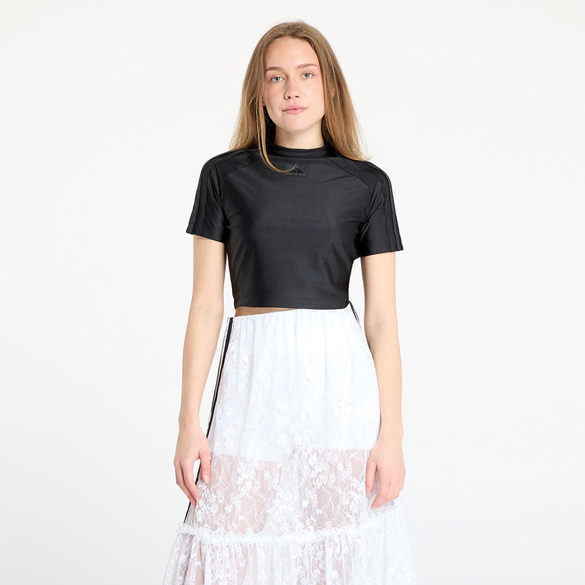 Crop top adidas Originals Teamgeist Adicolor Cropped T-Shirt Crna | JZ8278