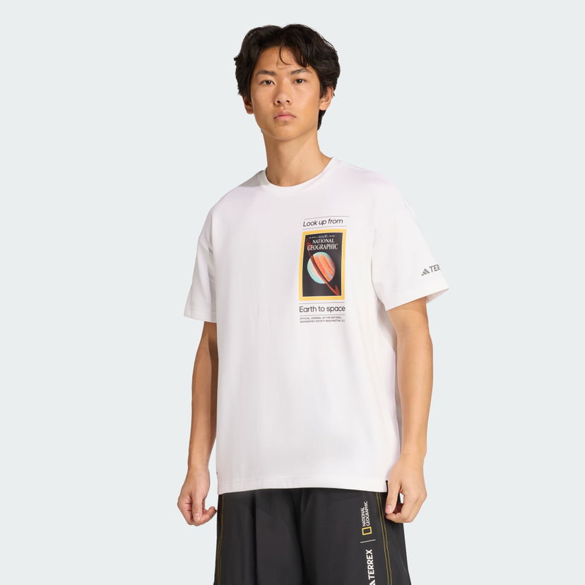 Majica kratkih rukava adidas Performance National Geographic AEROREADY Graphic Tee Bijela | KC2349