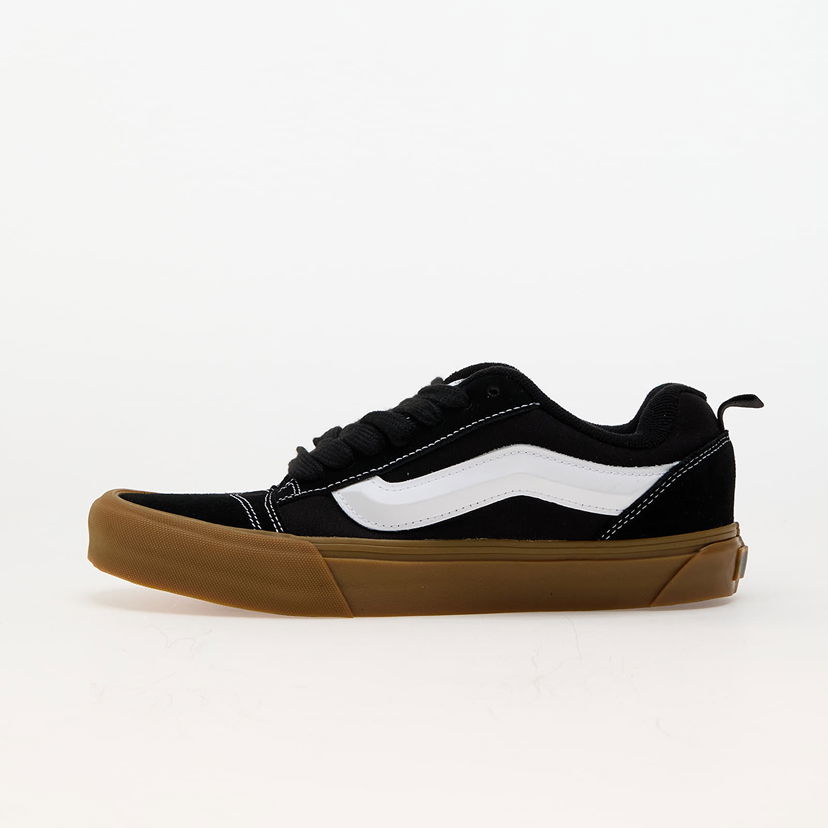 Skateboarding Vans Knu Skool Black/ Gum Crna | VN0009QCB9M1