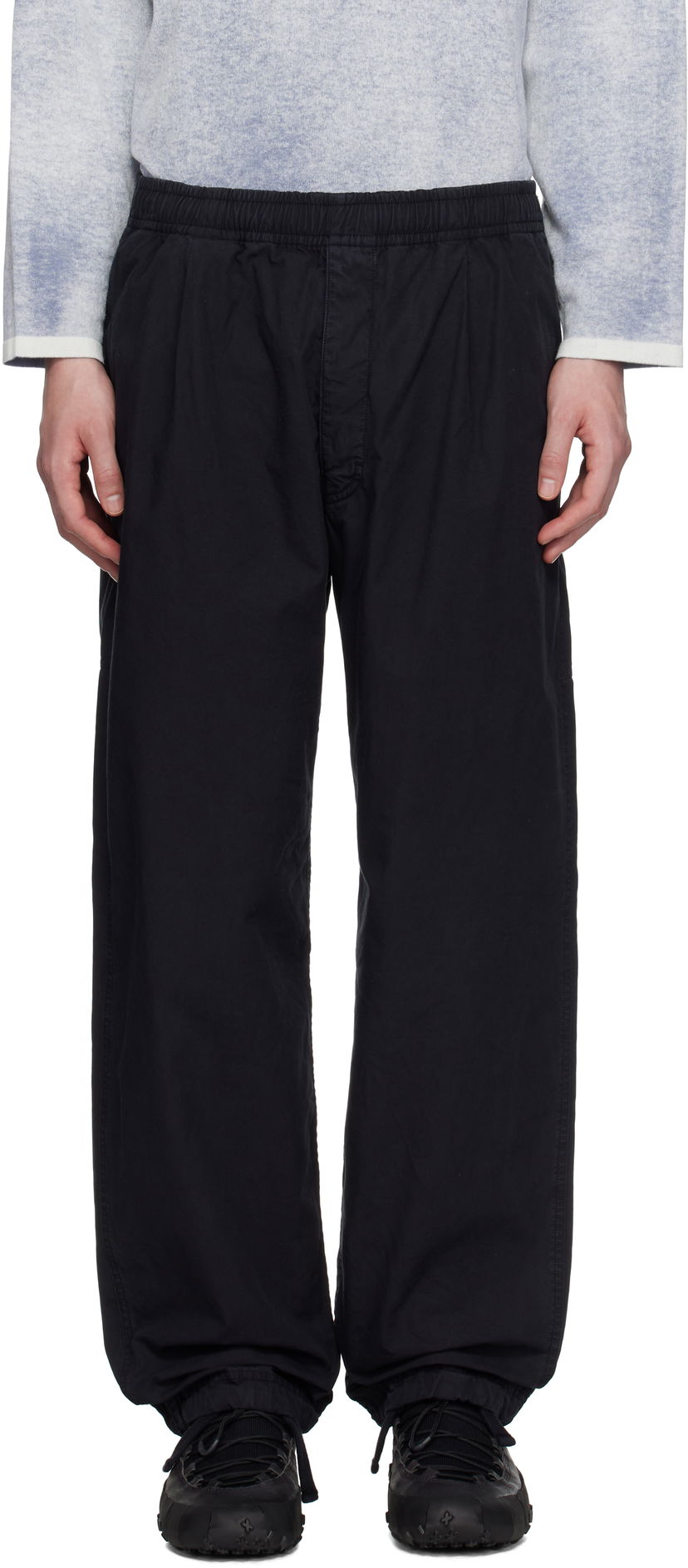 Cargo hlače Stone Island Stone Island Organic Cotton Tela Trousers Crna | K1S15 3100026 S00X6